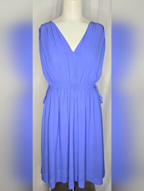 Anthropologie HD in Paris Wedding Guest Periwinkle Chiffon Formal Dress 6 NWOT